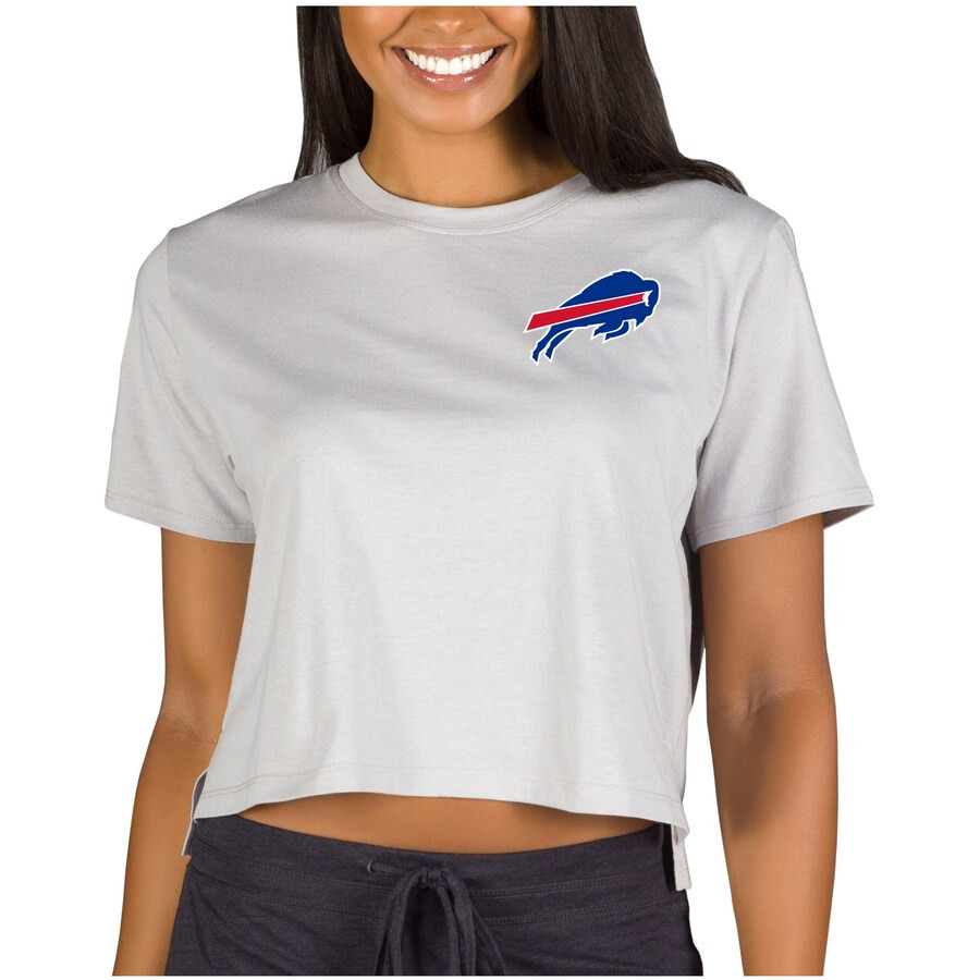 Women's Buffalo Bills Concepts Sport Gray Narrative Cropped Top | NFL Shop