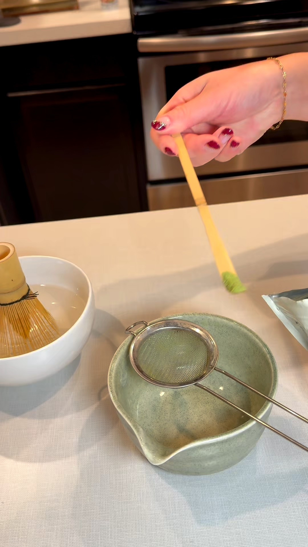 Everything I use for my lavender matcha latte lattes🍵