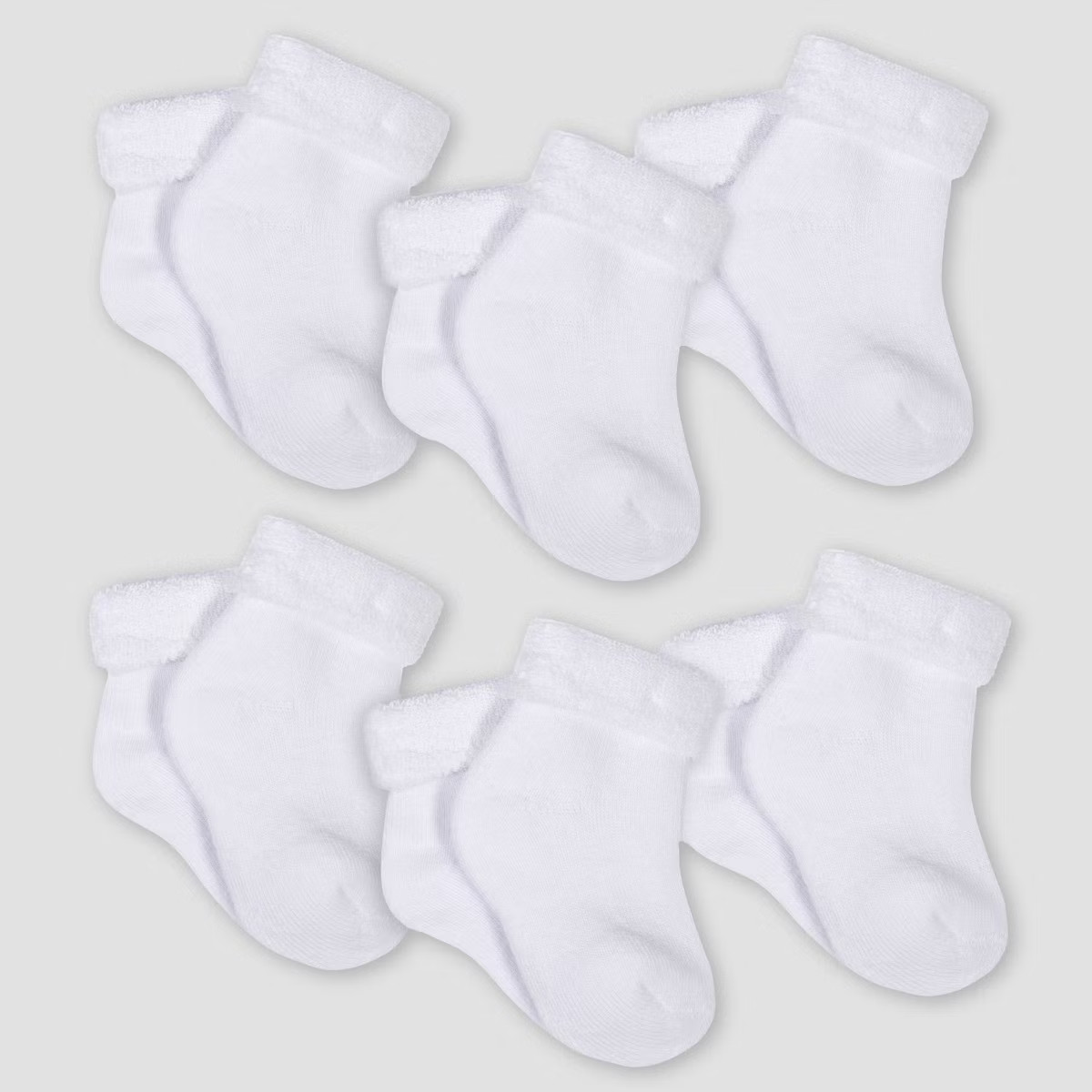 Gerber Baby 6pk Wiggle-Proof Socks - White | Target