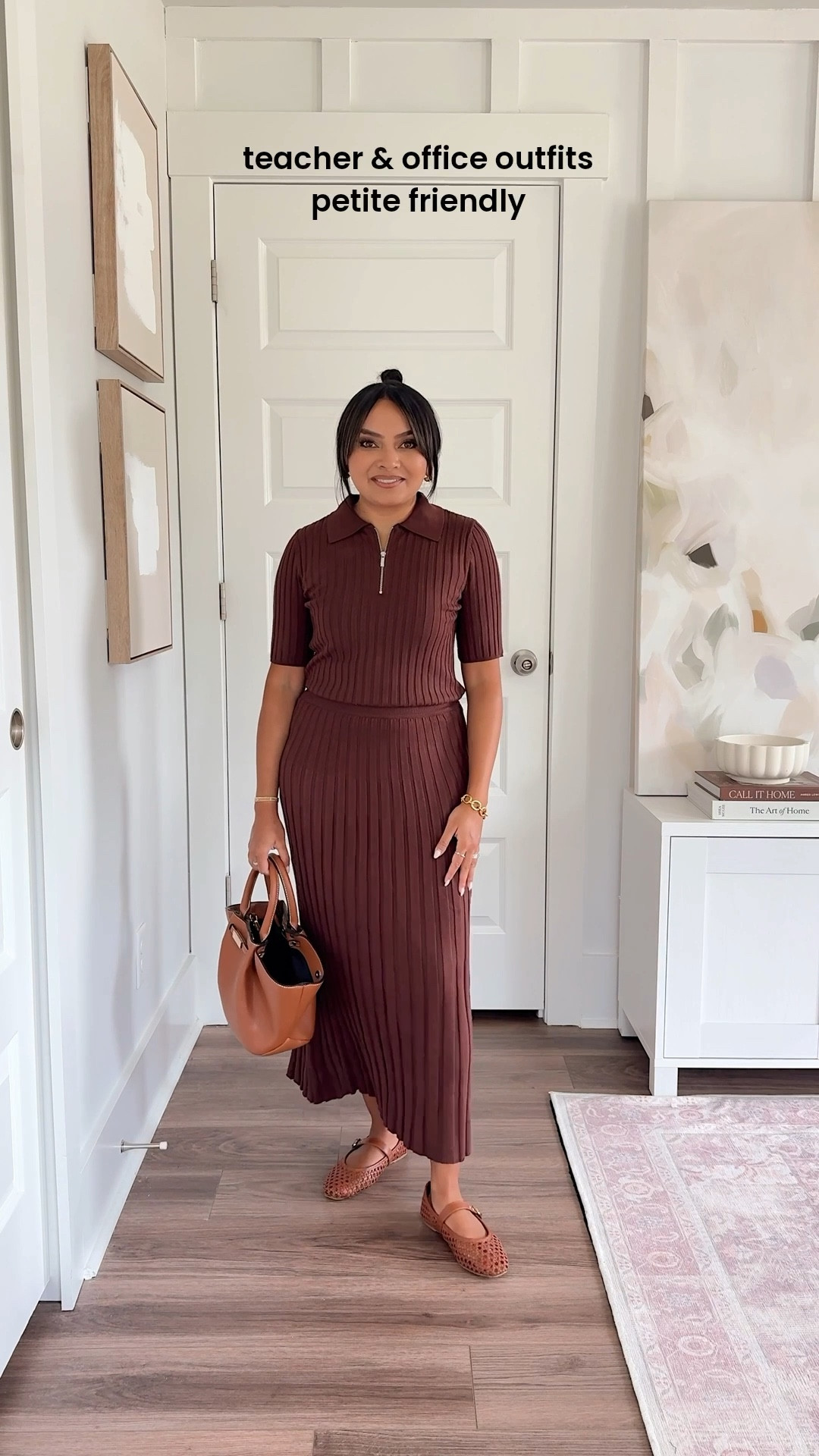 Brown sweater polo top size xs TTS
Brown pull on sweater skirt size xs TTS
Brown woven flats - old, similar linked


Comment SHOP below to receive a DM with the link to this post on my LTK ⬇ https://liketk.it/5kmpr #ltkpetite #ltksalealert #ltkworkwear

#LTKWorkwear #LTKPetite #LTKStyleTip