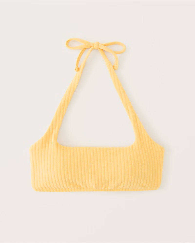 Terry 90s Halter Bralette Swim Top | Abercrombie & Fitch (US)