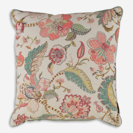 Cream & Pink Floral Cushion 50x50cm | TK Maxx