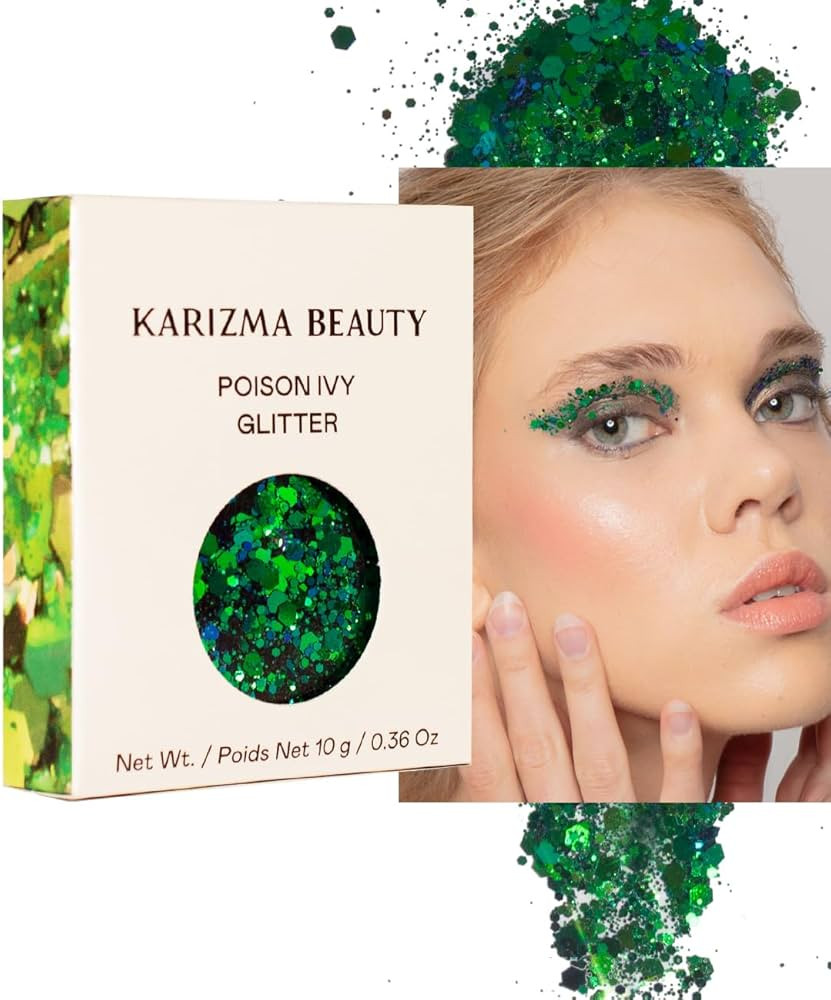 KARIZMA Poison Ivy Body Glitter. 10g Chunky Face Glitter, Hair Glitter, Eye Glitter and Body Glit... | Amazon (US)