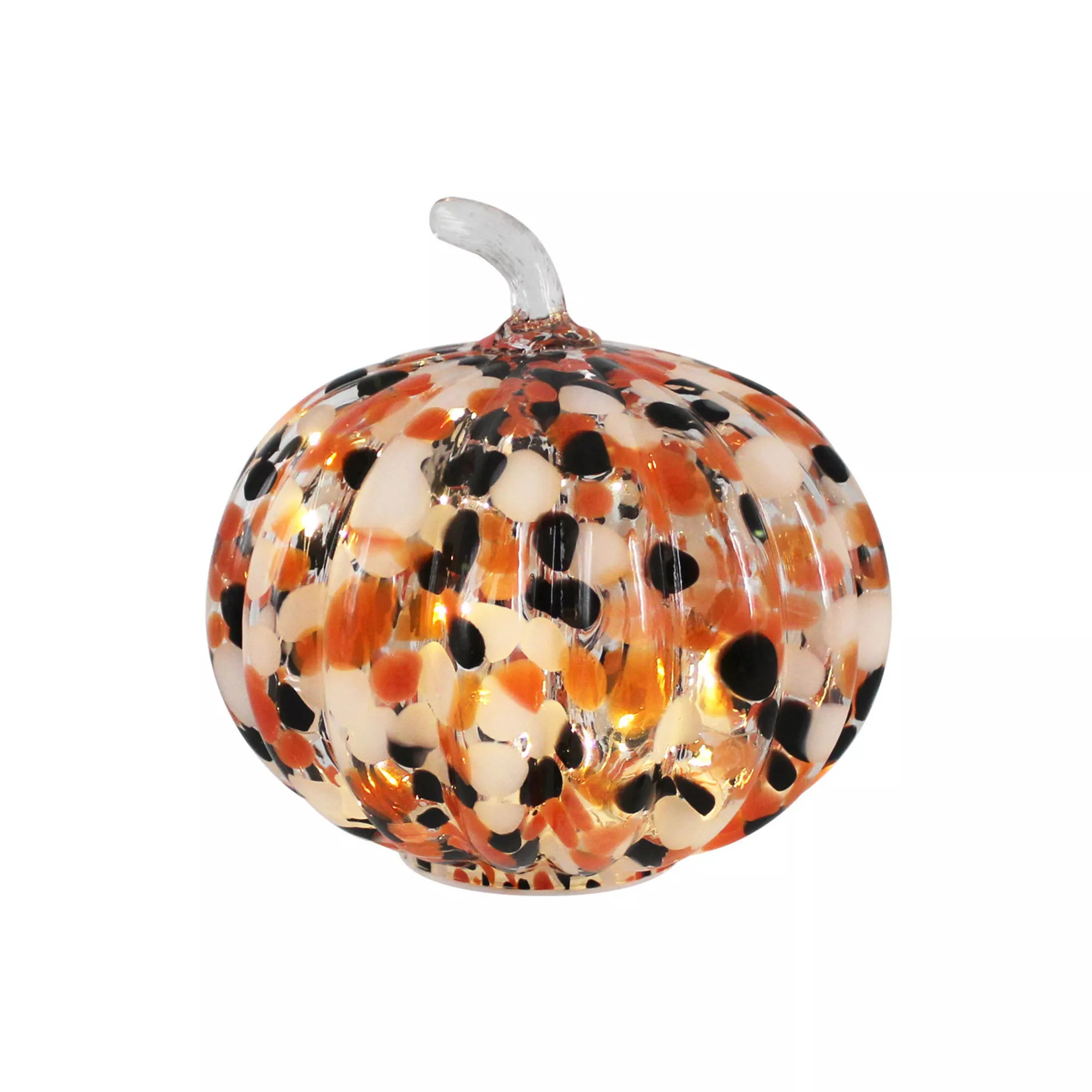 Celebrate Together\u2122 Halloween Large Light-Up Confetti Glass Pumpkin Table Decor | Kohl's