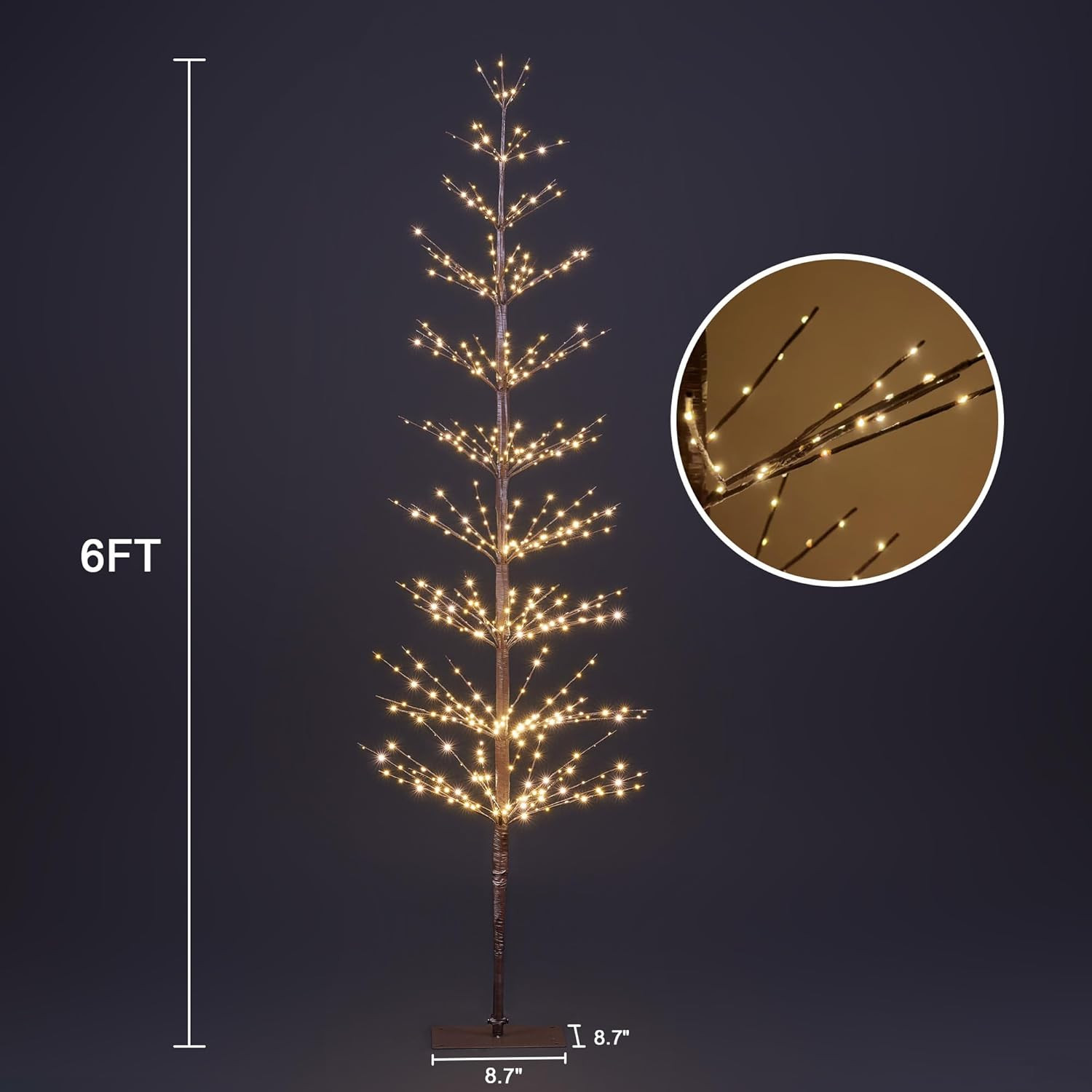 LIGHTSHARE 6FT 325L Lighted Starlit Tree, Warm White, for Home, Festival, Party, and Christmas De... | Amazon (US)