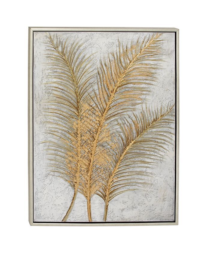 CosmoLiving by Cosmopolitan Gold Glam Canvas Wall Art, 48 x 36 & Reviews - All Wall Décor - Home... | Macys (US)