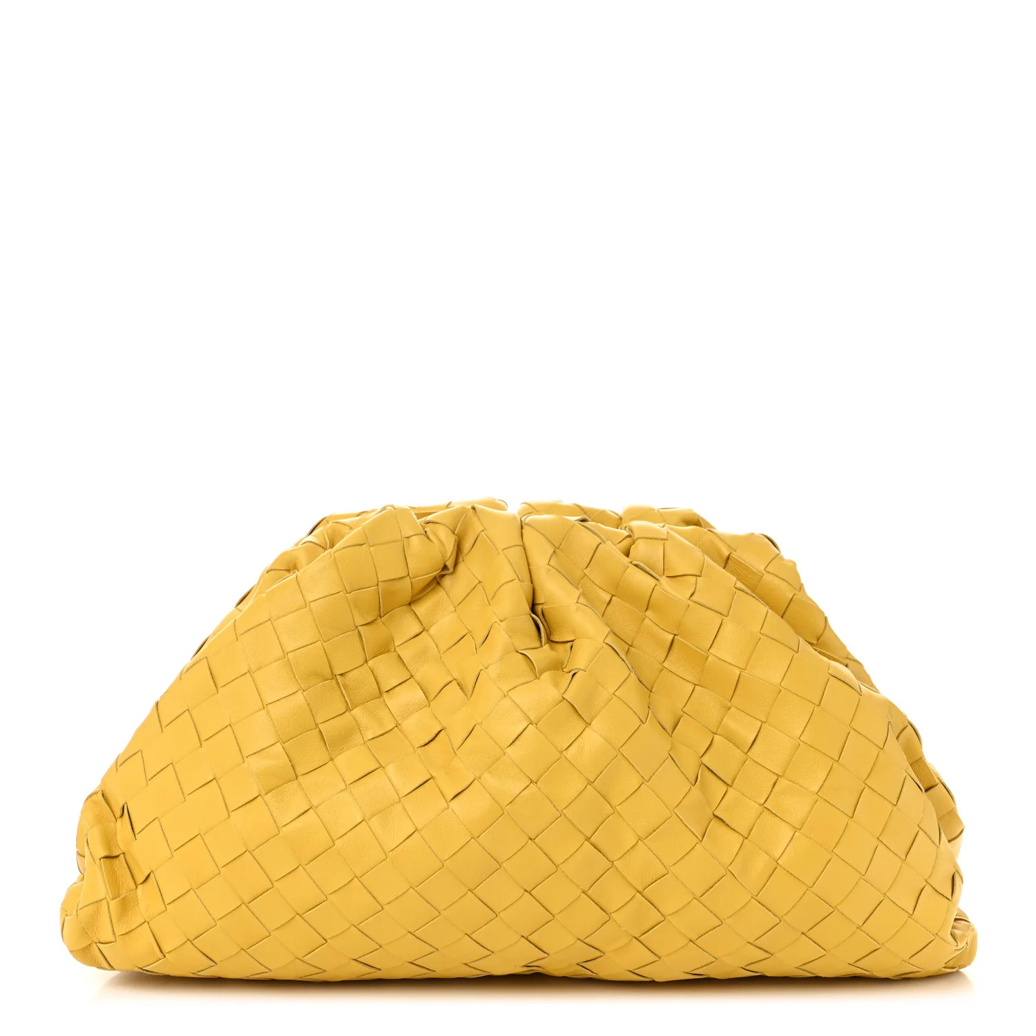 Nappa Maxi Intrecciato The Pouch Oversized Clutch  Corn | FASHIONPHILE (US)