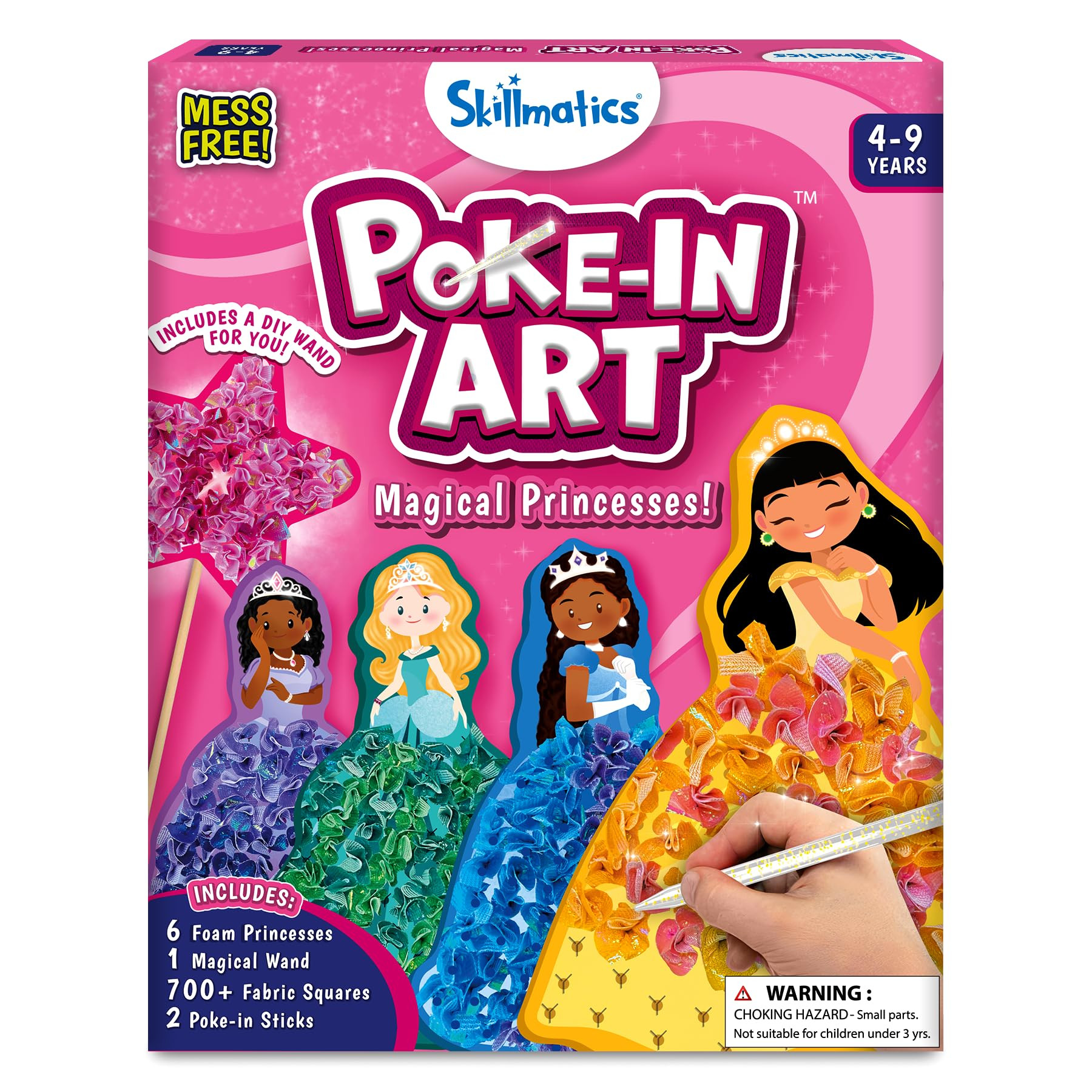 Skillmatics Poke-in Art - Magical Princesses, Mess-Free Fun for Kids, DIY Wood Craft Kits, Creati... | Amazon (US)