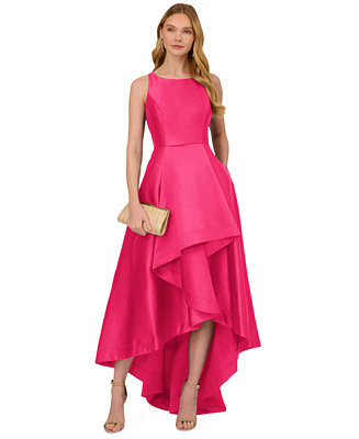 Adrianna Papell Women's High-Low Mikado Sleeveless Gown - Macy's | Macy's