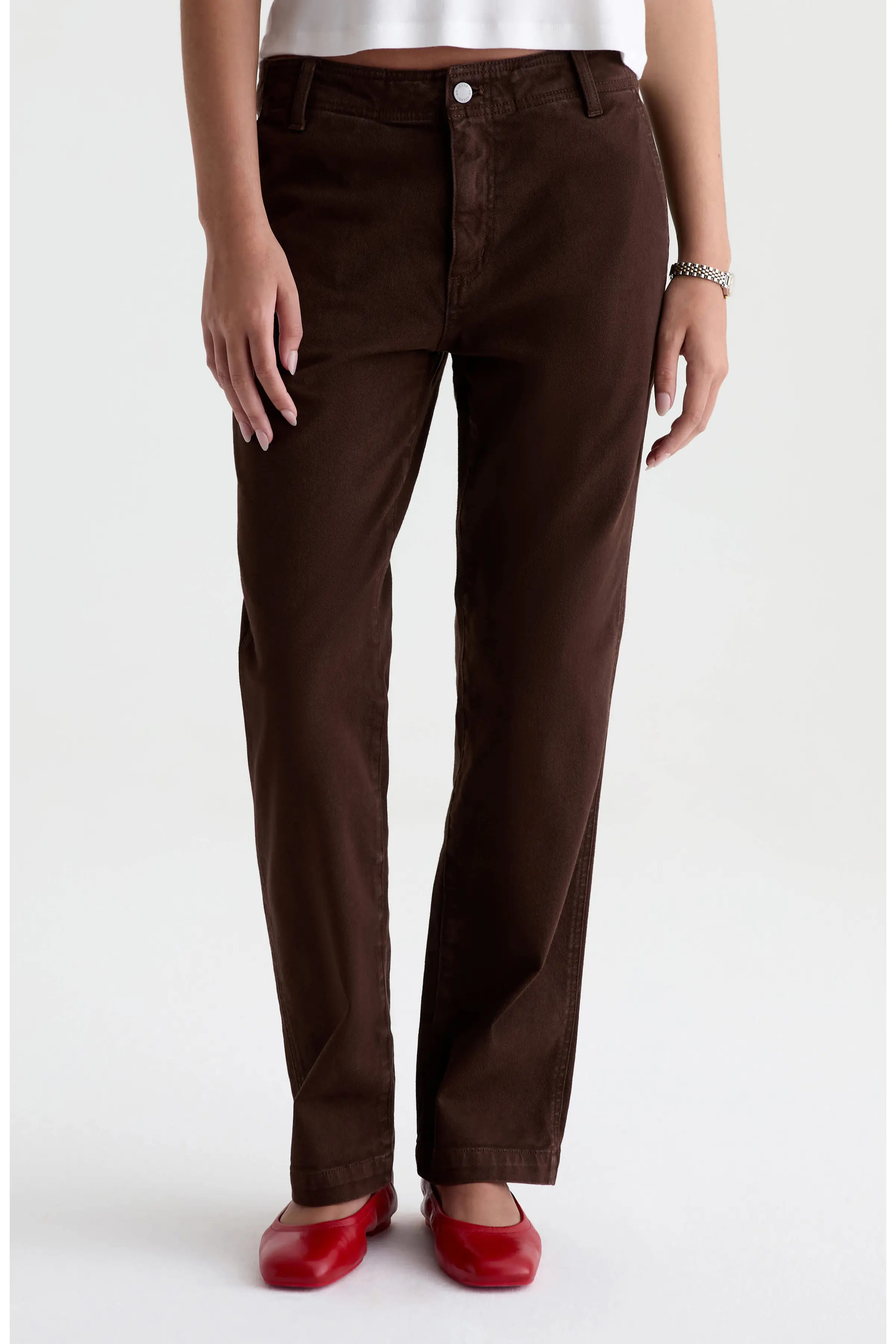 AG Brinley Mid Rise Straight Leg Trouser Jeans (Women) | Nordstrom | Nordstrom