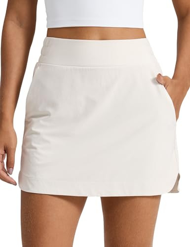 CRZ YOGA High Waisted Dolphin Golf Skirts for Women - Mini Lined A Line Tennis Casual Skort with ... | Amazon (US)