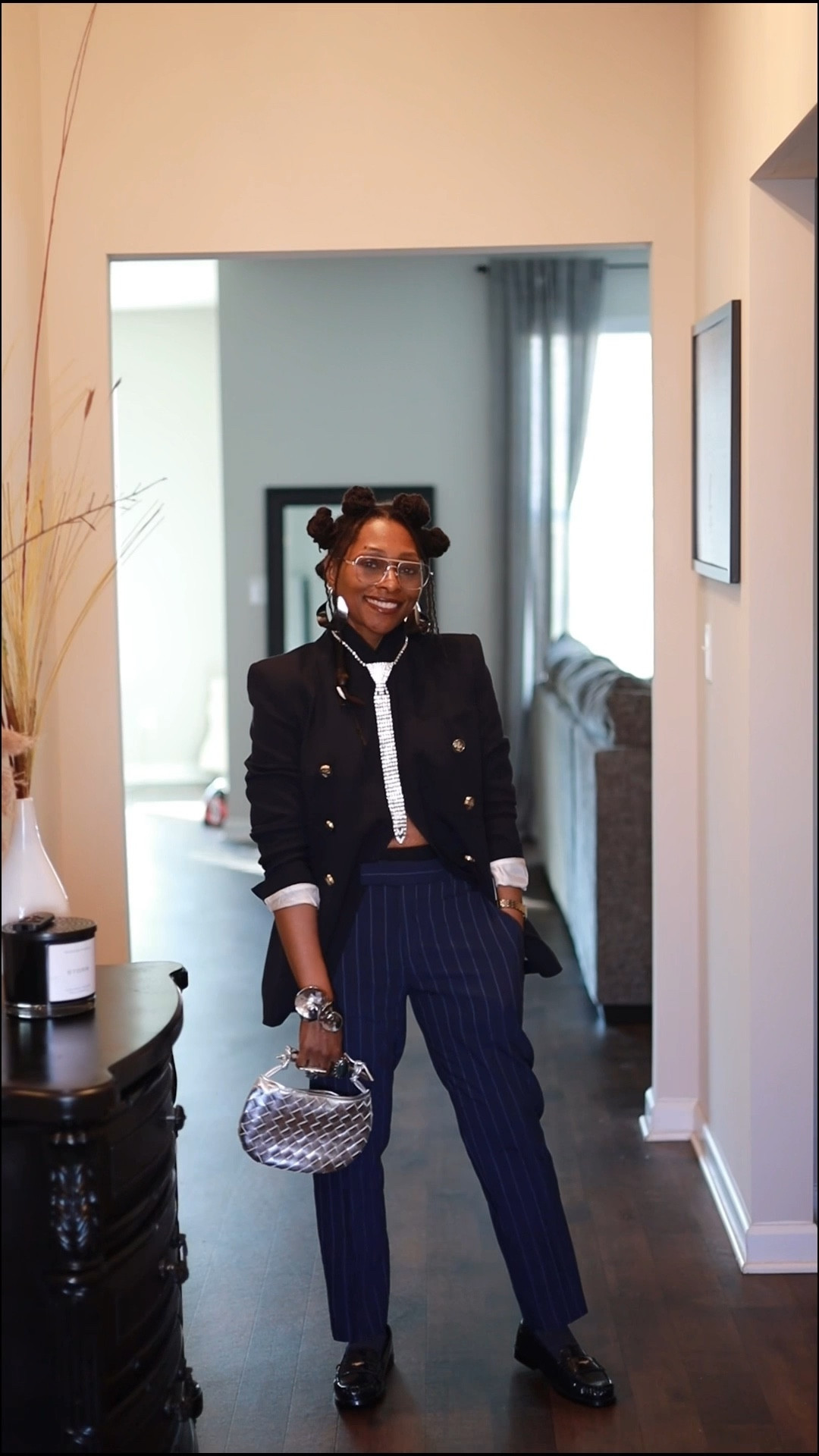 Using accessories to elevate a look
Blazer & Loafers: Zara
Pants: thrifted
Rhinestone tie & Purse: Amazon
Sunnies:Elisa Johnson



#LTKStyleTip #LTKOver40 #LTKPetite