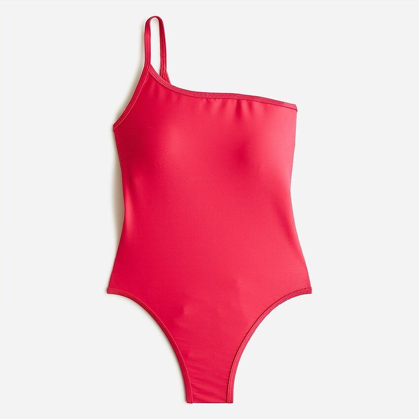 Ribbed one-strap one-piece | J.Crew US