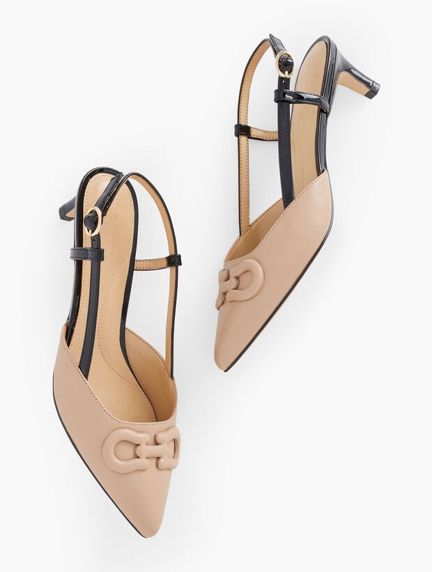 Sylas Bit Slingback Soft Nappa Pumps | Talbots