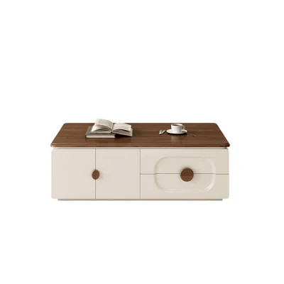 Modern rectangular solid wood storage coffee table | Wayfair North America