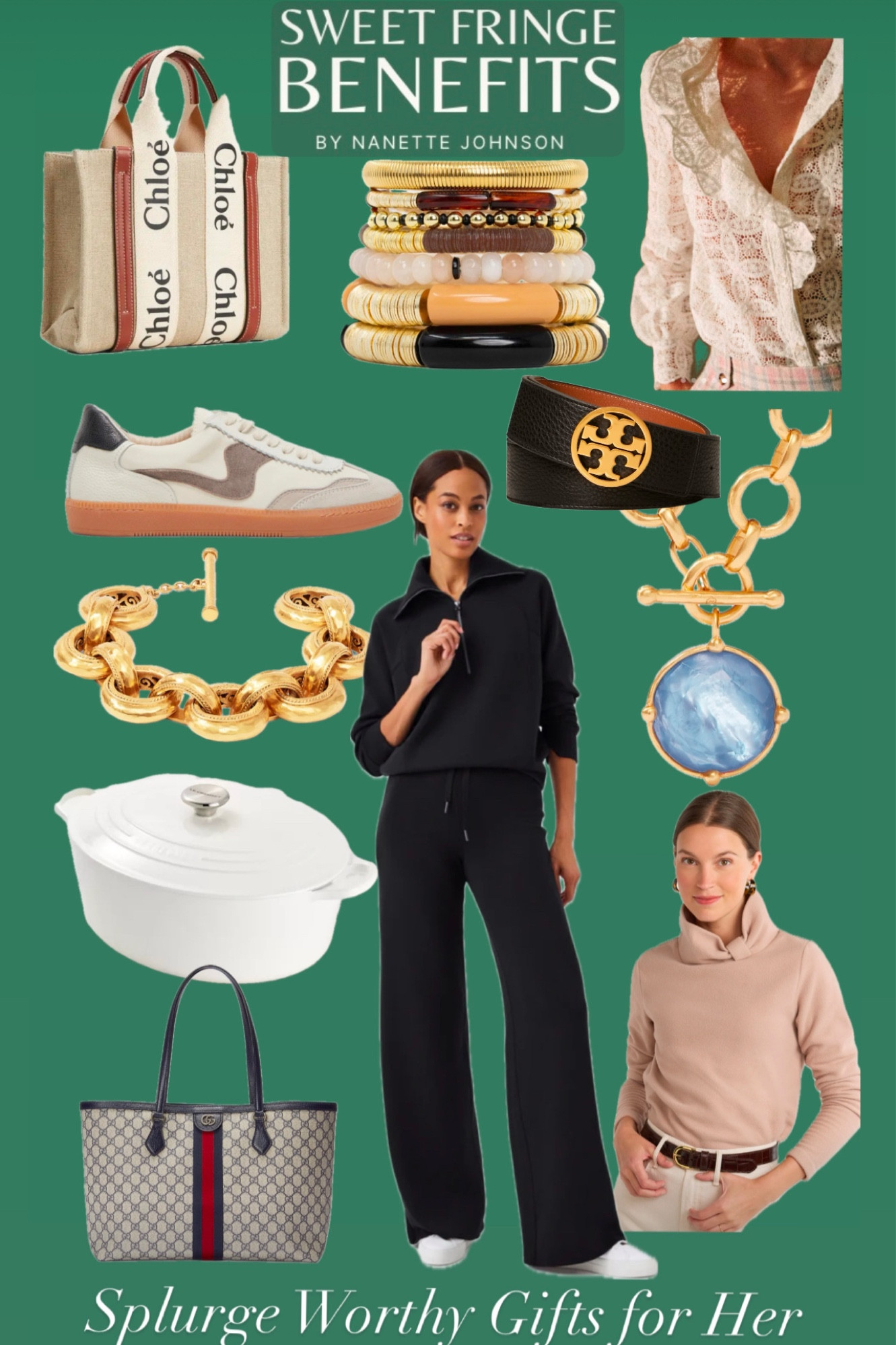 Some of these I own and I think it’s the perfect time for you to get them too! Send this gift guide to your people! 

Spanx 20% off code NANETTEXSPANX 
Allie+Bess 20% off code NANETTE20

I’ve been wanting a Gucci tote or a Chloe bag. We’ll see if Dougie comes through! 

Splurge worthy gift guide gifts for her gifts for mom 

#LTKHoliday #LTKOver40 #LTKGiftGuide