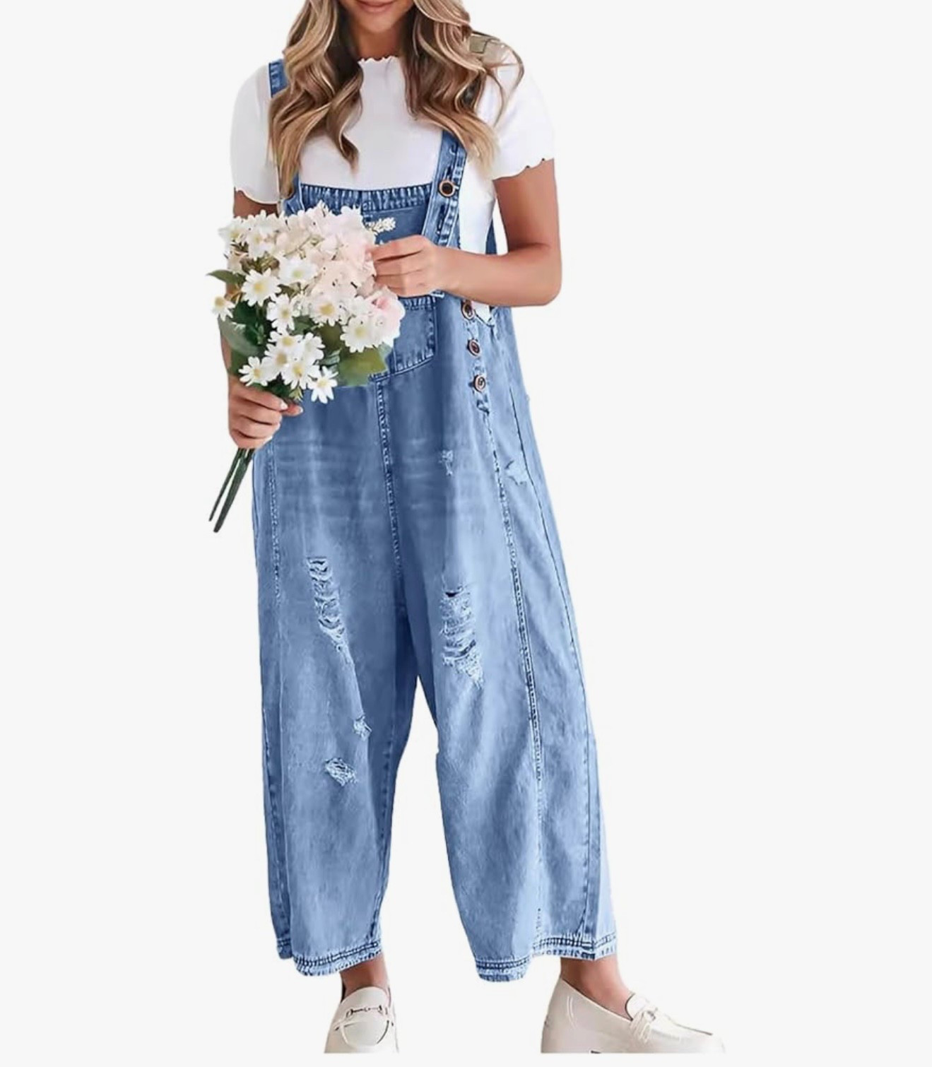  Women Loose Adjustable Strap Denim Bib Overall Jeans Distressed Wide Leg Baggy Overalls Jumpsuit

#LTKFamily #LTKBeauty #LTKU