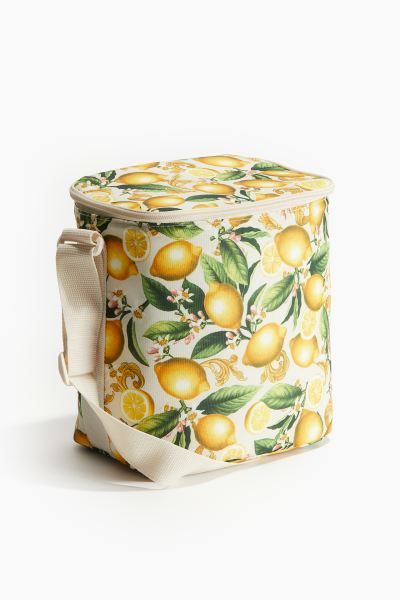 Cooler Bag - Light beige/lemons - Home All | H&M US | H&M (US + CA)