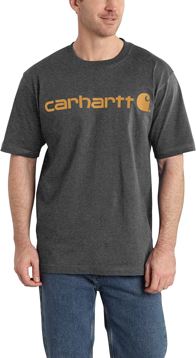 Carhartt Men's Big Signature Logo Short Sleeve T-Shirt | Amazon (US)