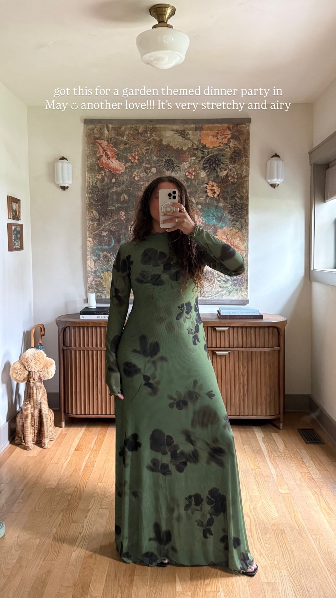 got this for a garden themed dinner party in May ◡̈ another love!!! It’s very stretchy and airy