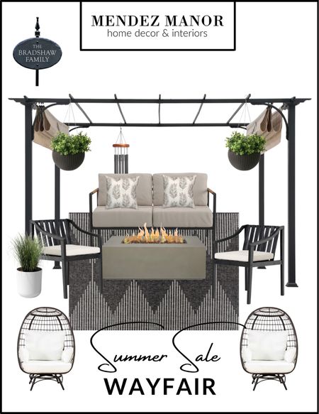 Backyard pergola with canopy 20% off at Wayfair right now! 😍 

backyard inspo, patio furniture, patio decor, outdoor furniture 

#ltkhome #backyard

