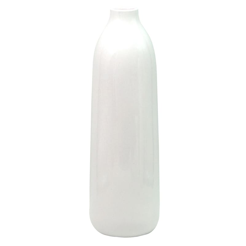 White Ceramic Vase, 16" | At Home