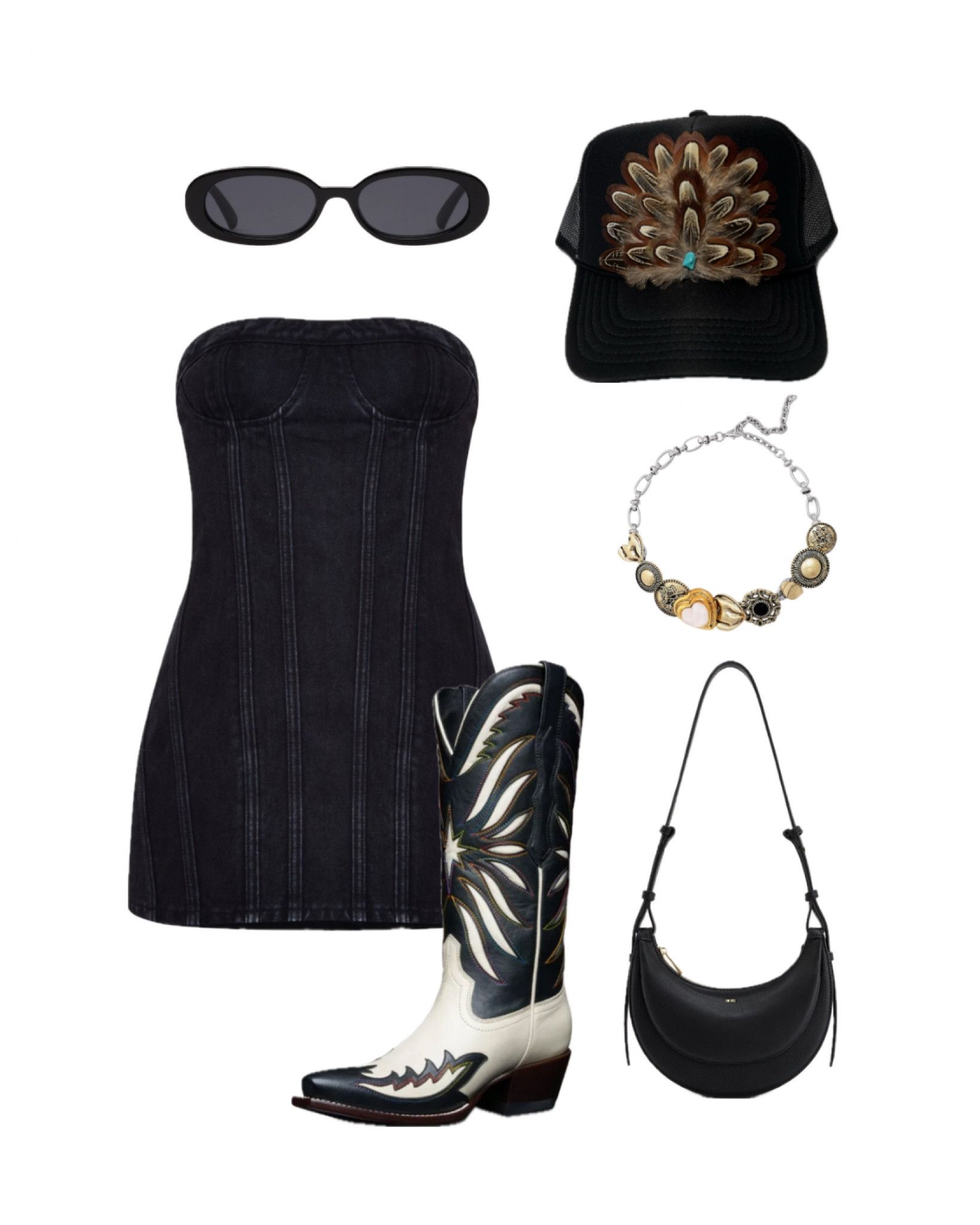 country concert outfit inspo, feather trucker hat, western fashion, rodeo style, cowgirl fashion board 

#LTKFestival