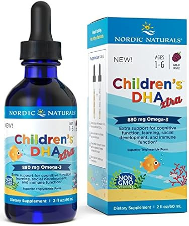 Nordic Naturals Children's DHA Xtra - Berry Flavored Omega-3 Fish Oil Supplement, 2x DHA to EPA R... | Amazon (US)