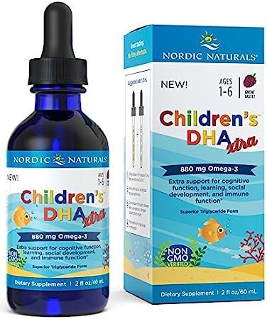 Nordic Naturals Children's DHA Xtra - Berry Flavored Omega-3 Fish Oil Supplement, 2x DHA to EPA R... | Amazon (US)
