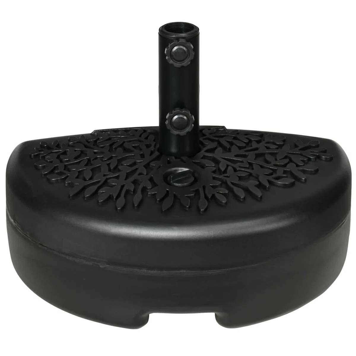Outsunny Half Round Umbrella Base – Sand/Water Fillable, HDPE & Steel Construction, Decorative ... | Wayfair North America