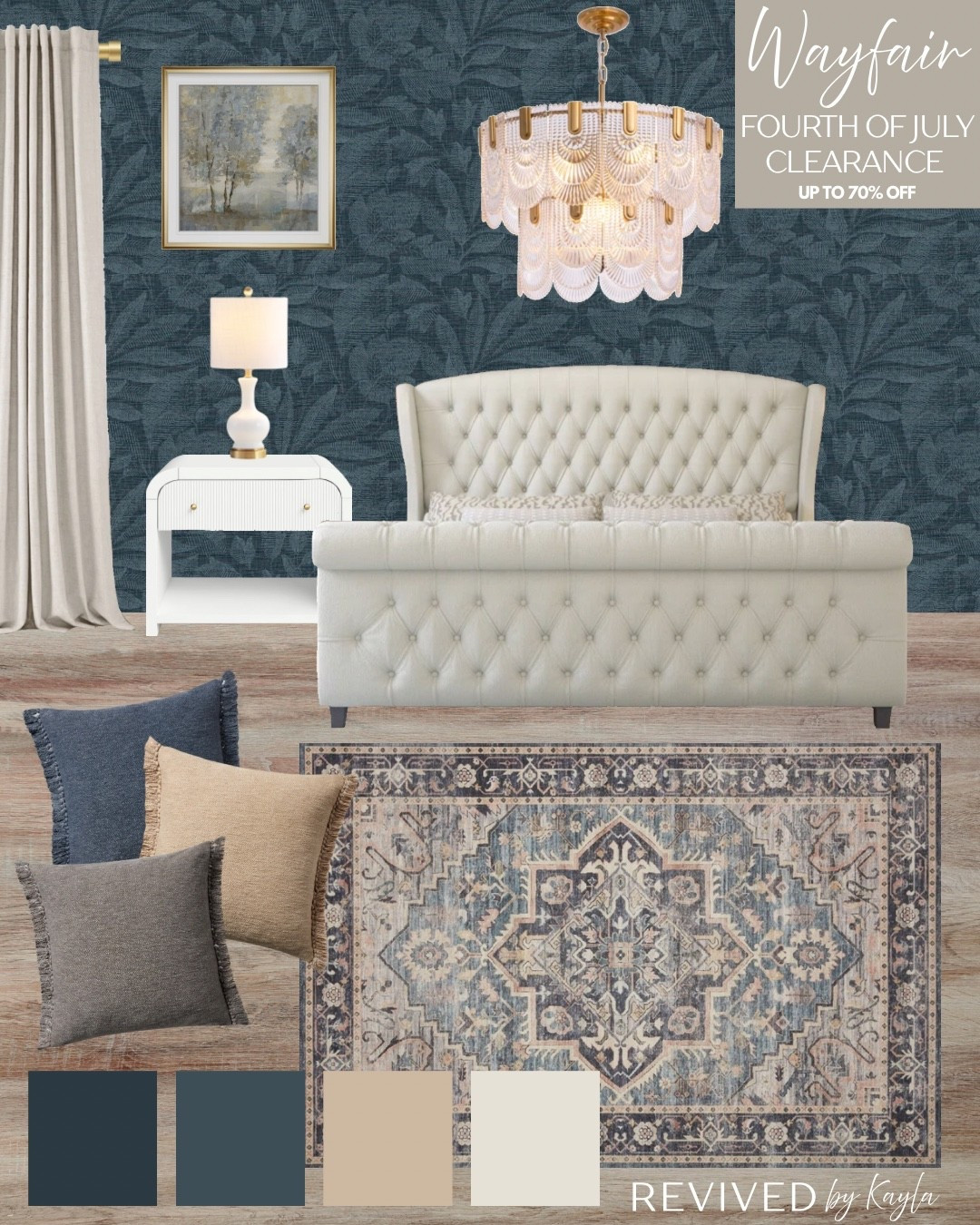 Shop this navy blue and beige bedroom design during Wayfair’s Fourth of July Clearance ☀️ Up to 70% off, plus free & easy shipping over $35! Now until July 7th

#homedecor #homedesign #bedroomdecor #bedroomdesign #bedroomfurniture #rugs #navyblue #modern #homeinspo #homedecorinspo
#Wayfair #WayfairPartner #ad @Wayfair 

#LTKHome #LTKFindsUnder100 #LTKSaleAlert