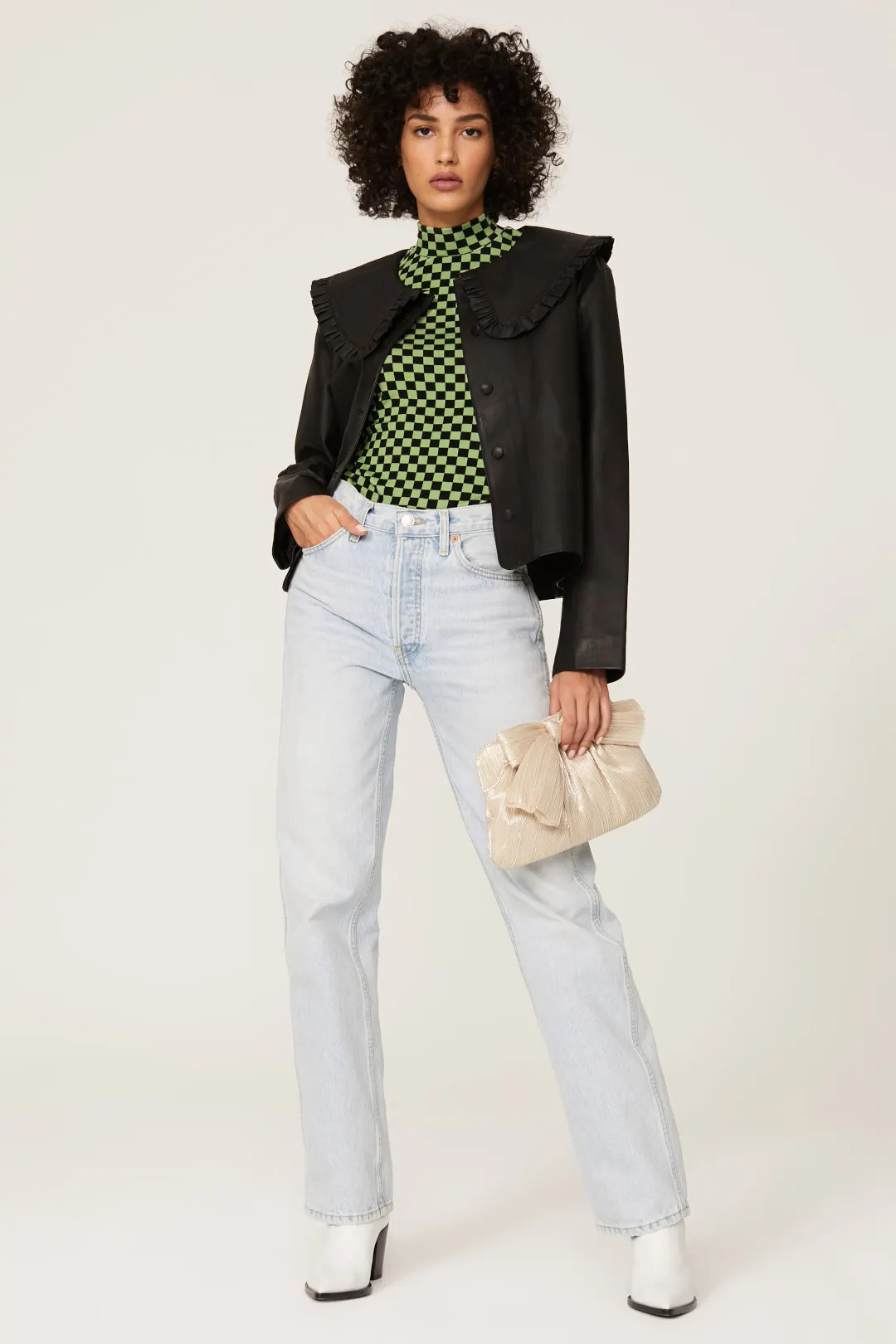 Tully Check Turtleneck Top | Rent the Runway