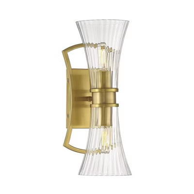Savoy House Bennington 2 - Light Wall Light in  Warm Brass | Target