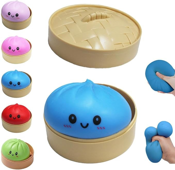 Dumpling Squishies, Mystery Dumpling Box, Colorful Dumplings Stress Balls Fidget Sensory Toy, Sof... | Amazon (US)