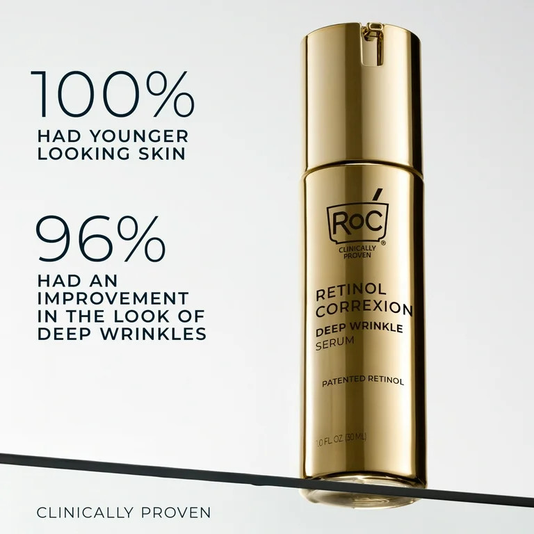 RoC Retinol Correxion Deep Wrinkle Serum, Paraben-Free, 1 fl oz | Walmart (US)