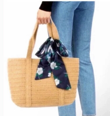 New Draper James Everyday Straw Bag Wicker Woven Purse Handbag Beach Tote NWT | eBay US