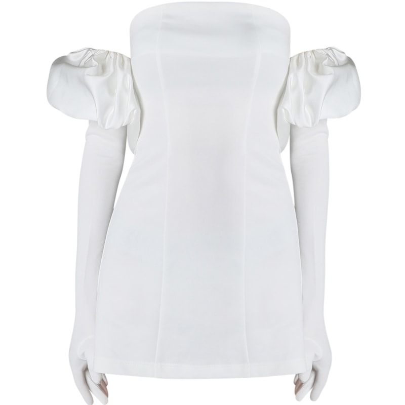 White Cupid Dress, Gloves & Ivory Puffs | Wolf and Badger (Global excl. US)