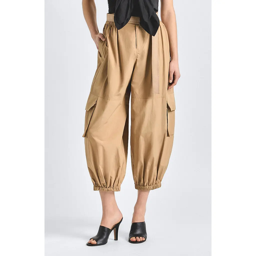 Derek Lam 10 Crosby Tamsin Crop Cargo Pants in Camel at Nordstrom, Size X-Large | Nordstrom