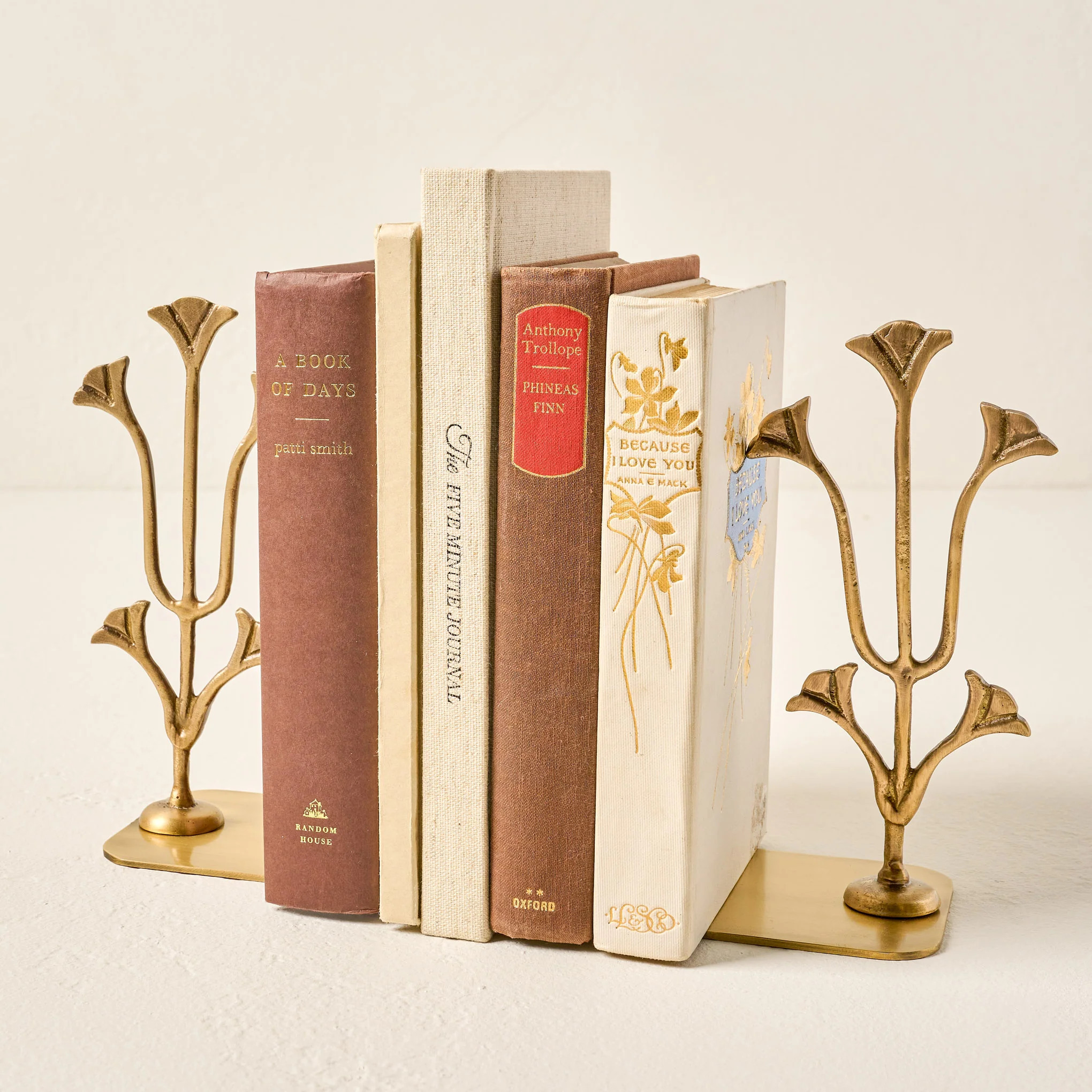 Antique Brass Tulip Bookends | Magnolia