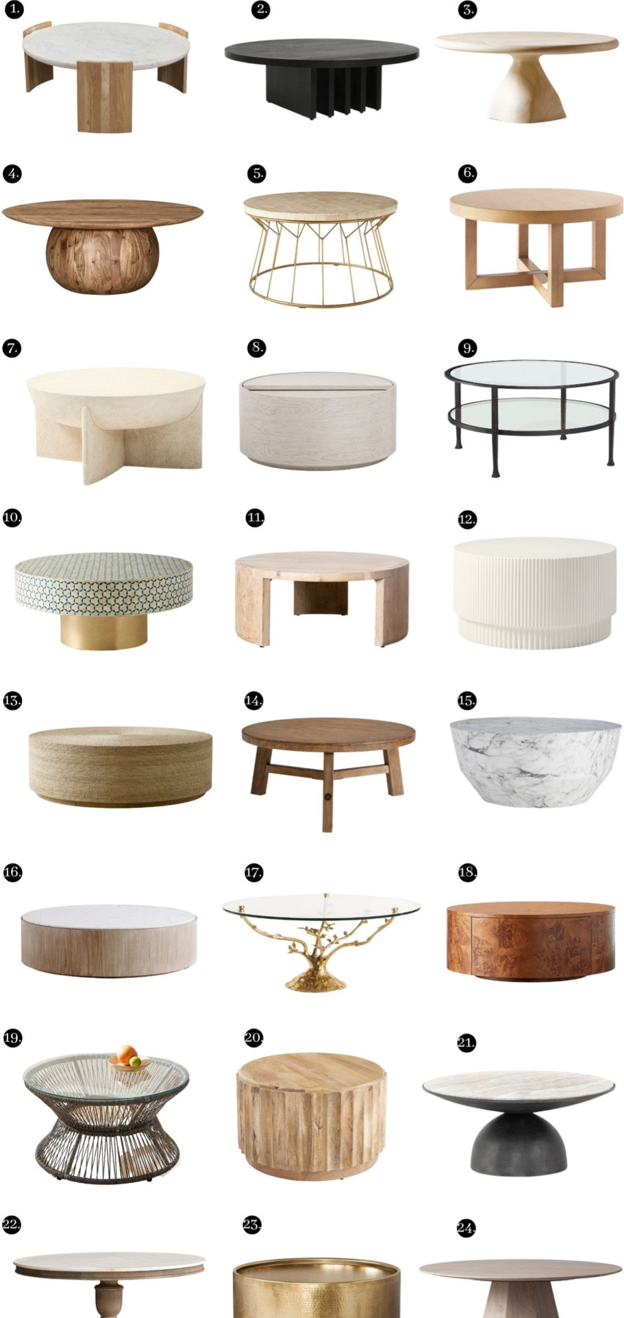 Best Round Coffee Tables: 
For the full list go to chloedominik.com

#LTKhome
