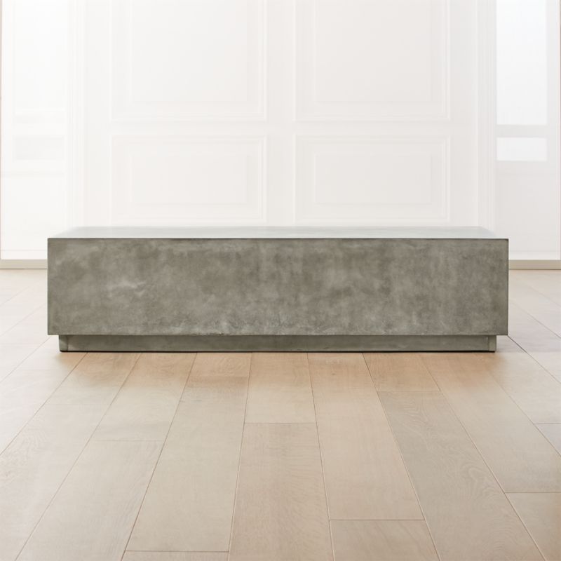 Matter Grey Cement Rectangle Coffee Table | CB2 | CB2