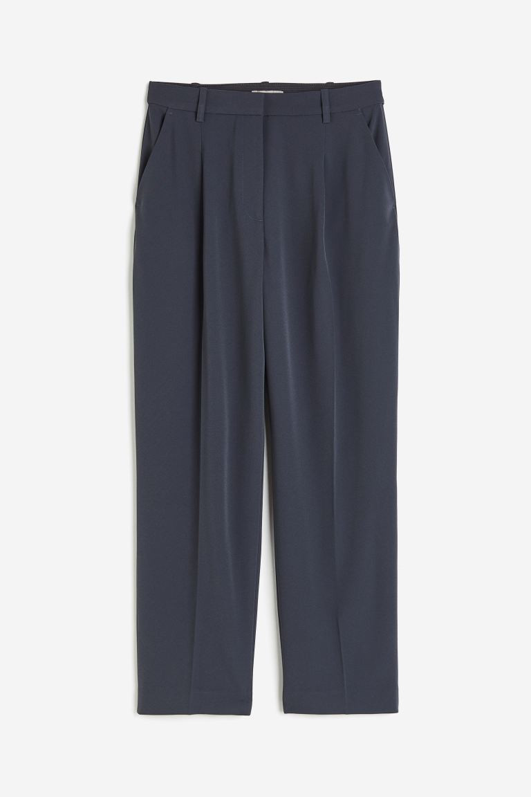 Pantalon de tailleur avec taille haute - Gris foncé - FEMME | H&M FR | H&M (FR, IT, ES, PT, BE)