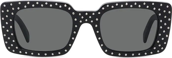 51mm Studded Rectangle Sunglasses | Nordstrom