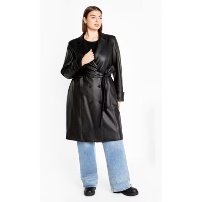 CITY CHIC | Phylis Trench Coat - black | 22W | Target