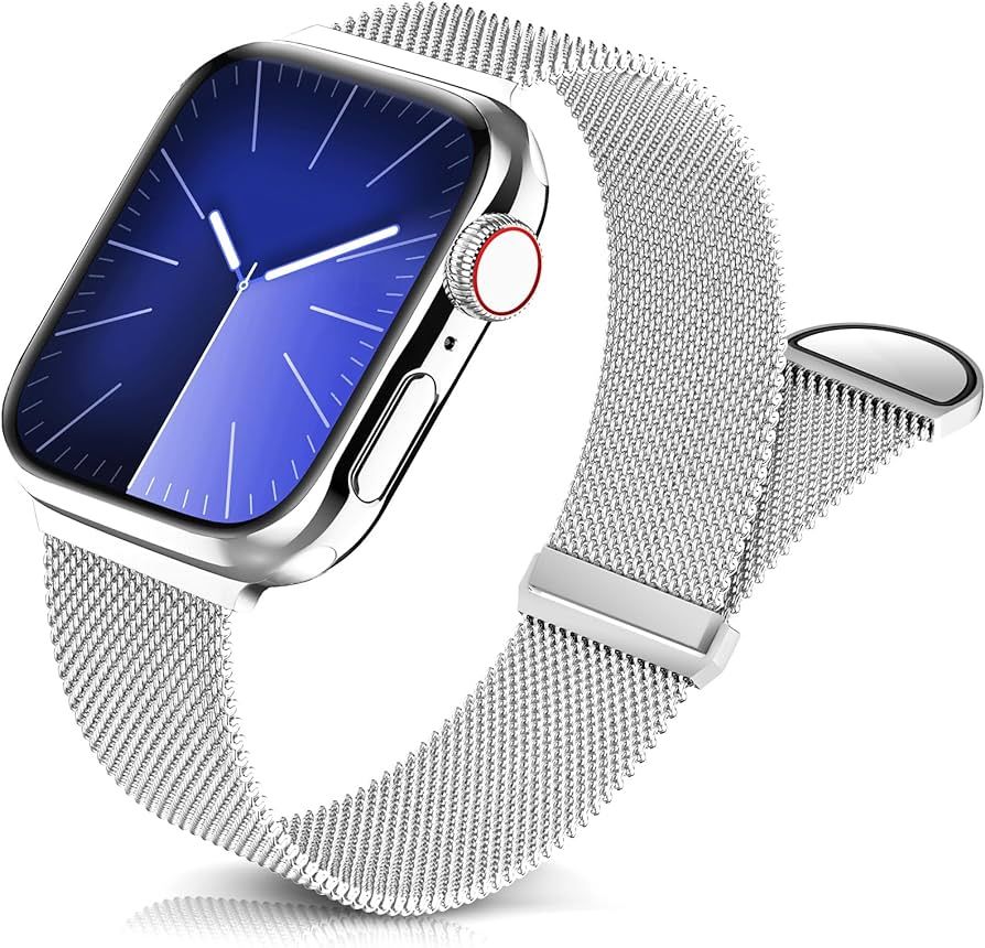 Sunnywoo Metal Stainless Steel Band Compatible with Apple Watch Bands 40mm 38mm 41mm 42mm 44mm 45... | Amazon (US)