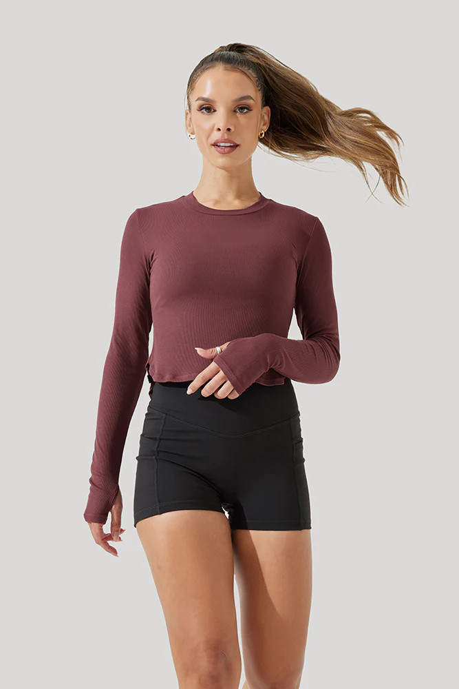 Refine Long Sleeve Top - Rose Clay | POPFLEX