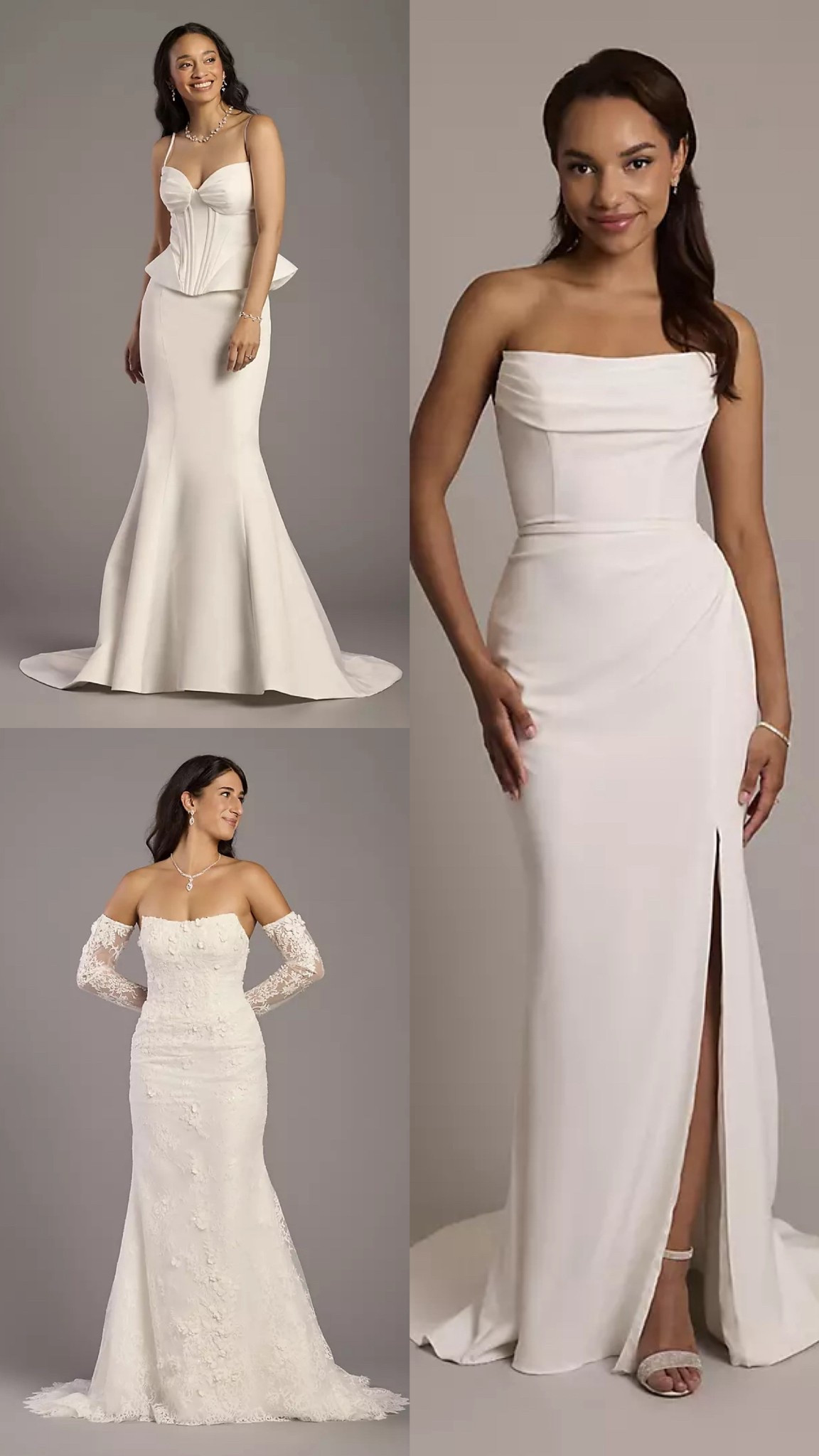 Affordable, simple wedding dresses at David’s Bridal.

Reception dresses, bride wedding dresses, courthouse elopement dresses, long white dresses, minimalist wedding dresses, or micro wedding dresses. 

#LTKSeasonal #LTKWedding