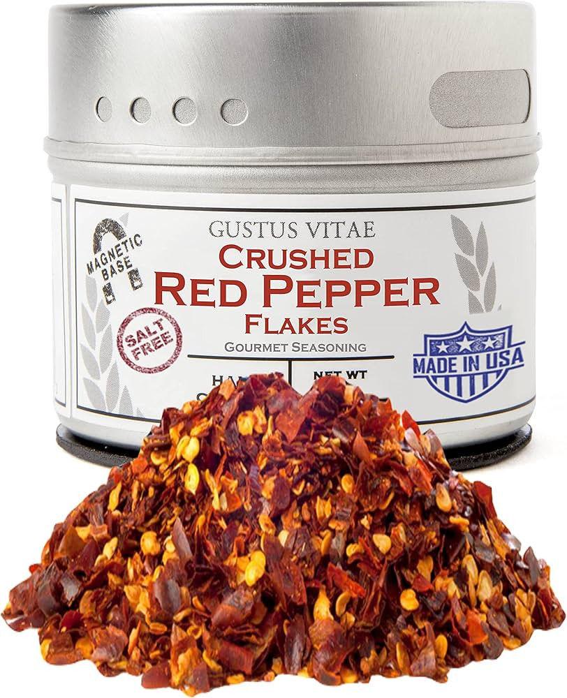 Crushed Red Pepper Flakes - Non GMO - Magnetic Tin - Small Batch - Gourmet Spice - Artisanal Seas... | Amazon (US)