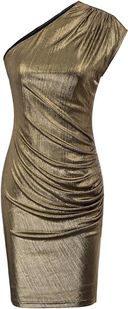 GRACE KARIN Womens Off Shoulder Ruched Bodycon Cocktail Dress Party Wedding | Amazon (US)