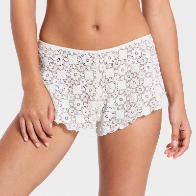 Women's Broderie Lace Shortie - Wild Fable™ White M | Target